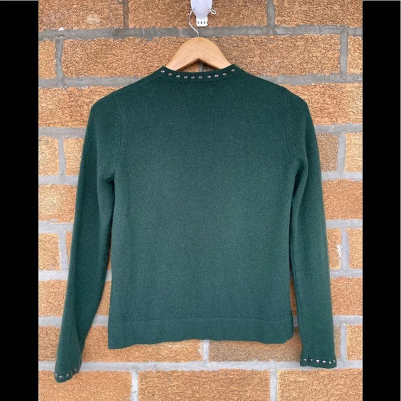 27 miles dark green cashmere sweater size xtra small - Picture 9 of 11